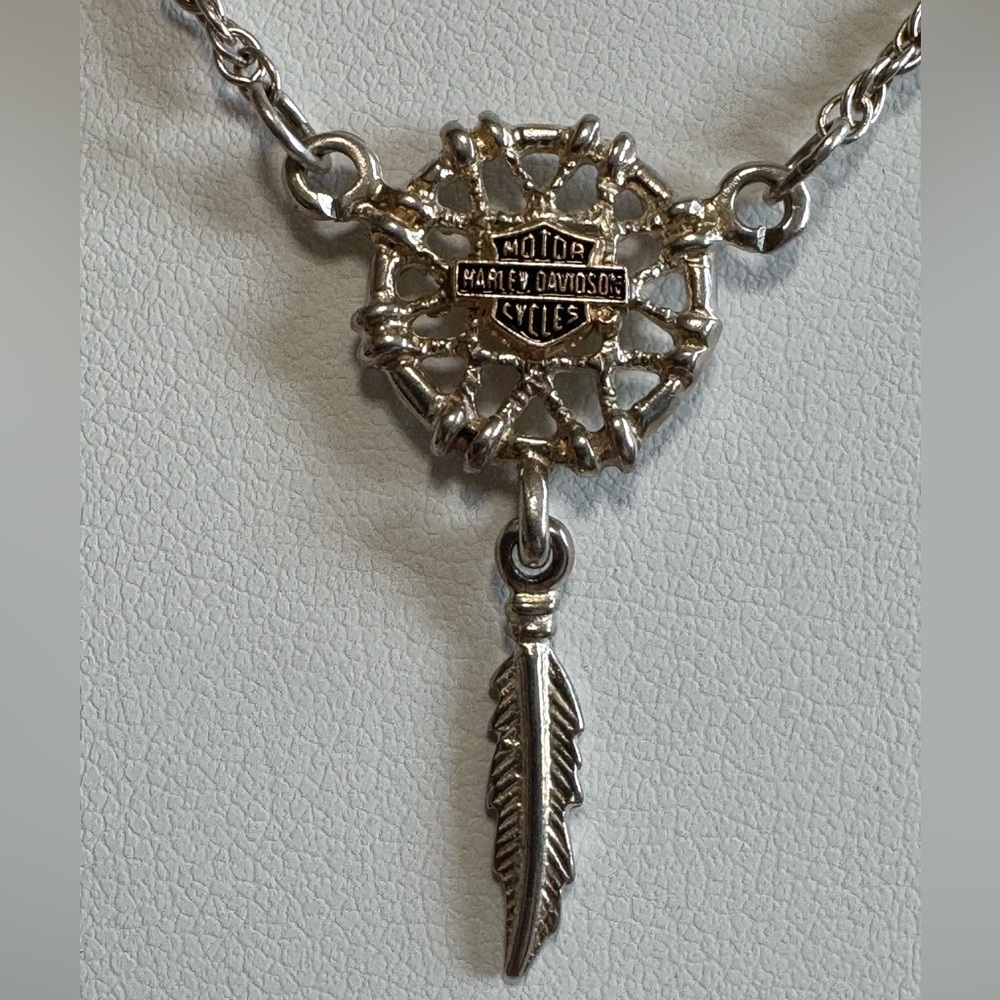 925 Harley Davidson Dream Catcher Necklace